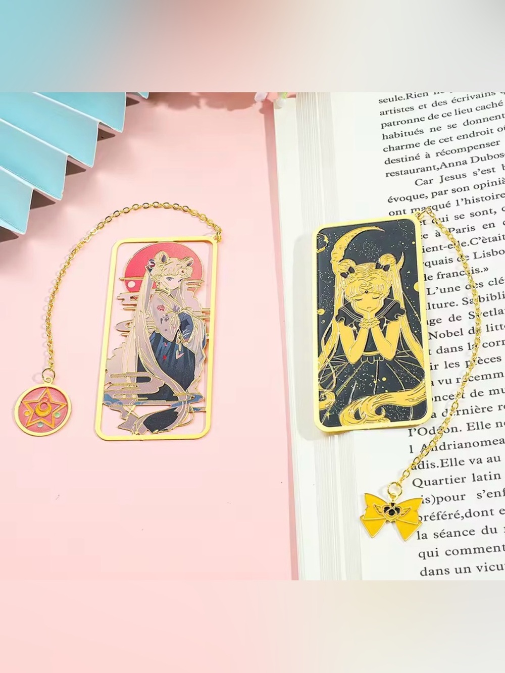 Sailor Moon Inspired Usagi Metal Bookmark Gold
